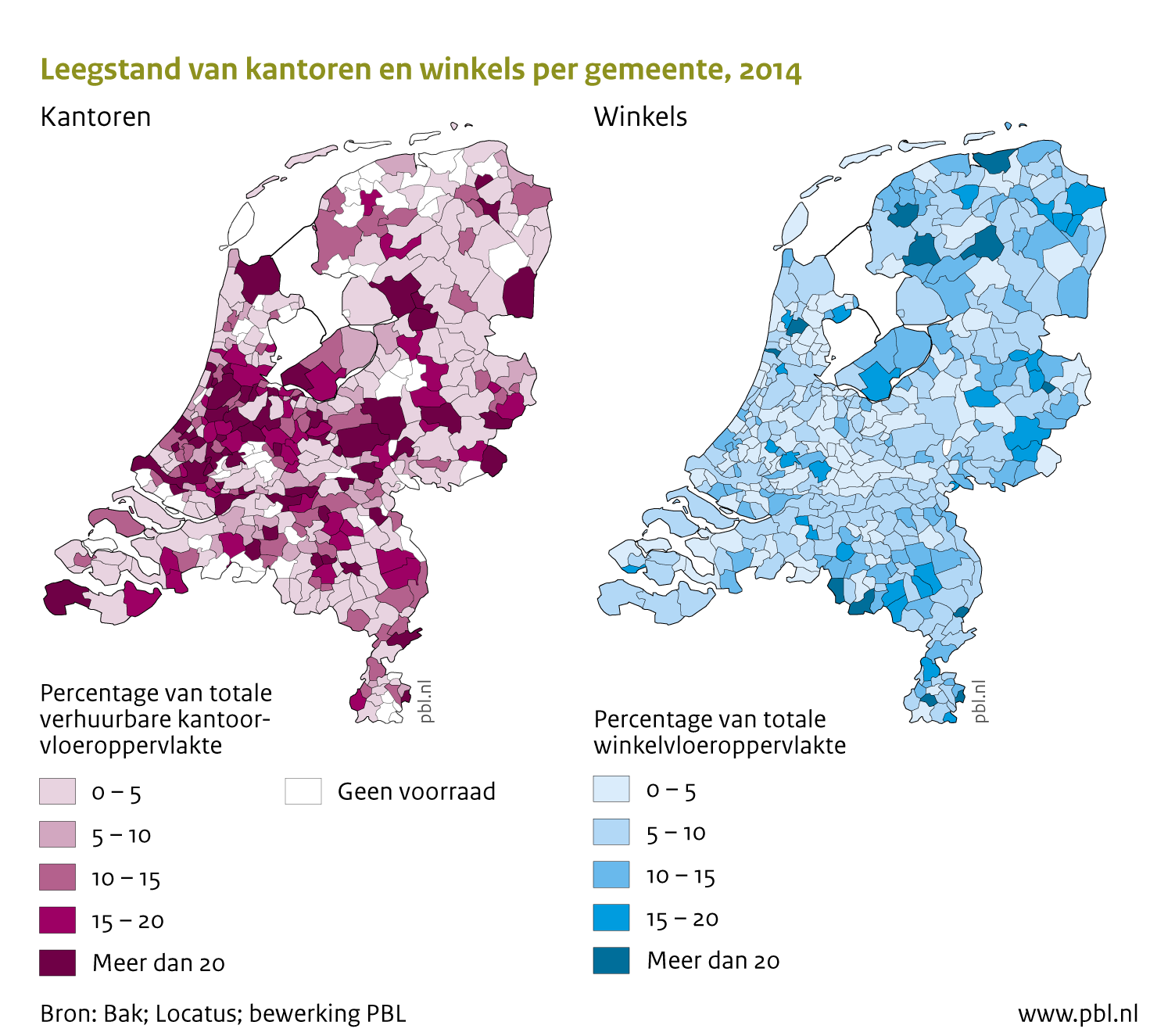 Er zijn behoorlijk grote verschillen in leegstand binnen Nederland.