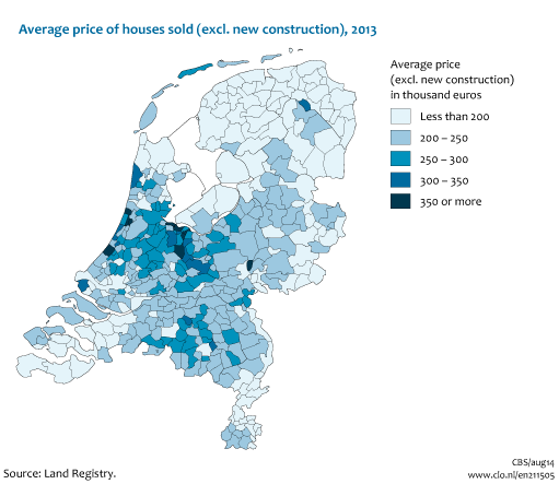 Image  Average price of houses sold (excl. new construction), 2103. The image is further explained in the text.