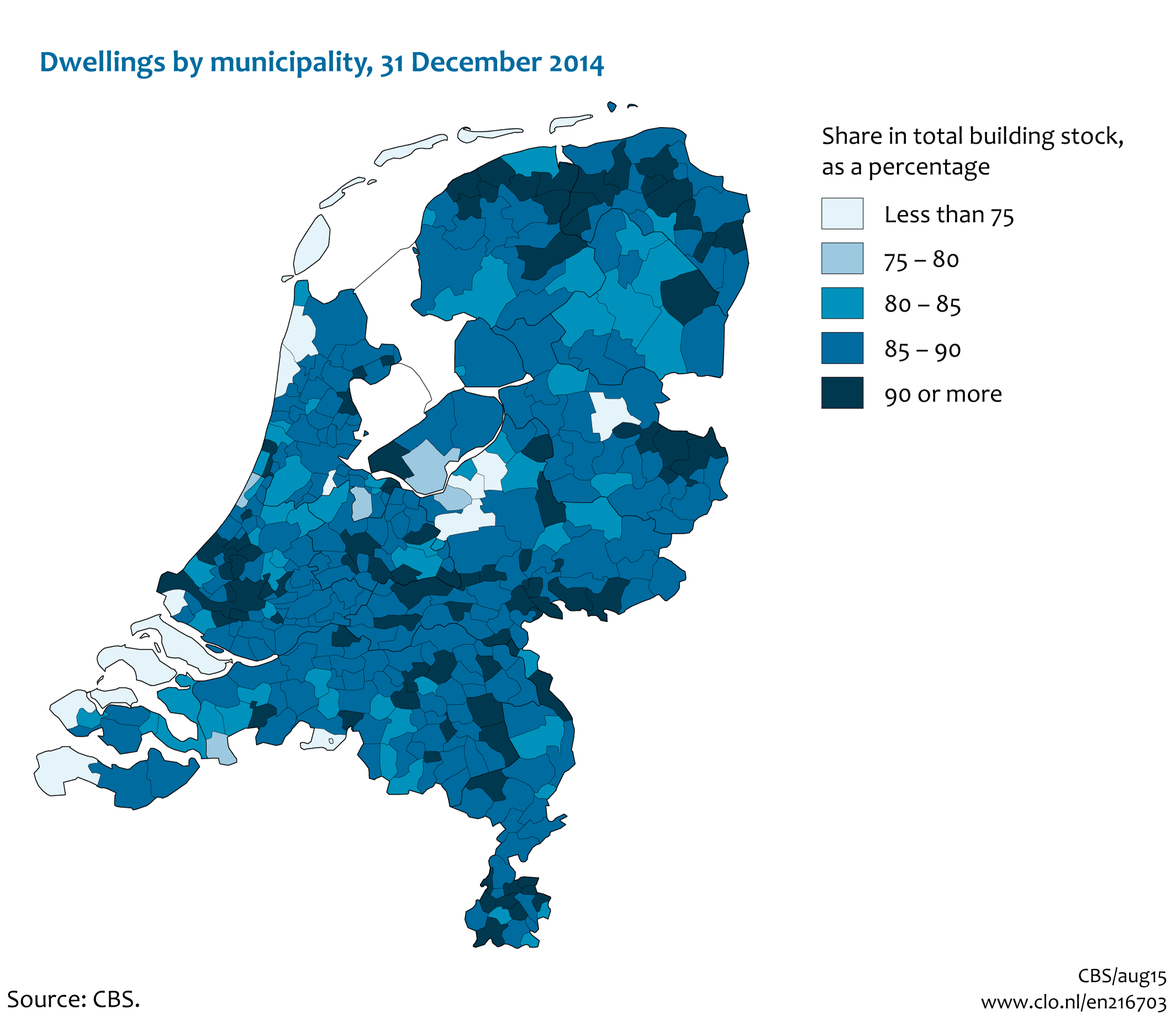 Image  Dwellings by municipality, 31 December 2013. The image is further explained in the text.